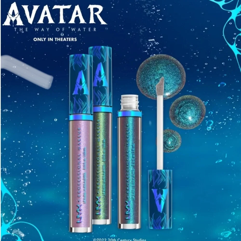 X2 NYX Makeup Avatar: The Way of Water Bioluminescent Lip Gloss ilu-minate NEW